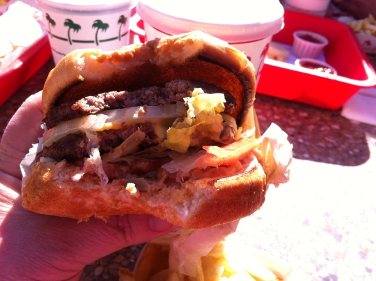 A double single (that's two patties, one cheese - In N Out jargon)